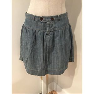 GAP Skirts - Gap Distressed Chambray Denim Mini Skirt GAP Skirts - Gap Distressed Chambray Denim Mini Skirt